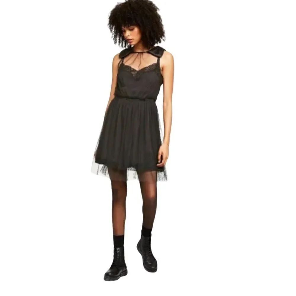 NWT Rodarte Womens Little Black Cocktail Tulle Dress - Picture 2 of 2